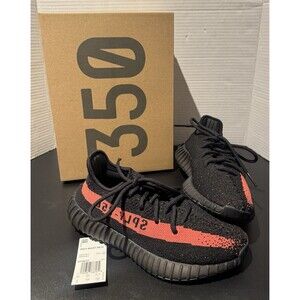Adidas Yeezy Boost 350 V2 CORE BLACK RED BY9612-2022 size 5 Clean